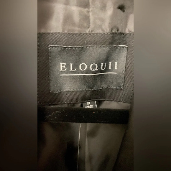 NWT ELOQUII Belted Cutout Detail Blazer Black Size 18 - Picture 8 of 12